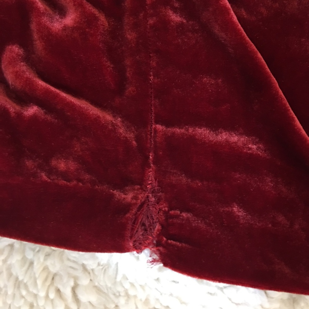 🌷H&M Red Velvet Sheath Dress Sz 8 - Picture 7 of 8